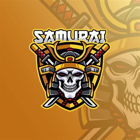 Premium Vector Skull Samurai Mascot Logo Premium Template