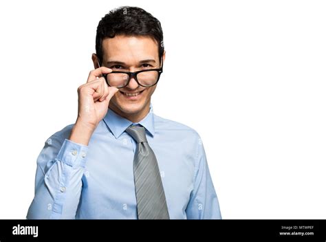 Man Wearing Thick Glasses Hi Res Stock Photography And Images Alamy