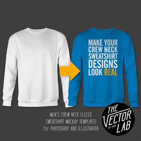 Mens Crew Neck Sweatshirt Mockup Templates Thevectorlab