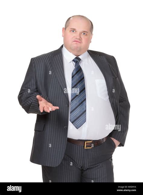 Fat Businessman Belly Hand Hi Res Stock Photography And Images Alamy