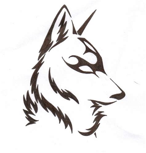 Tribal Wolf Head Tattoo By Rahas3 On Deviantart