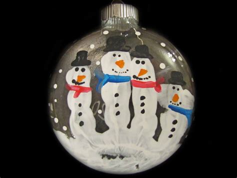 Snowman Handprint Ornament Cute Kids Could Add Or Subtract Fingers