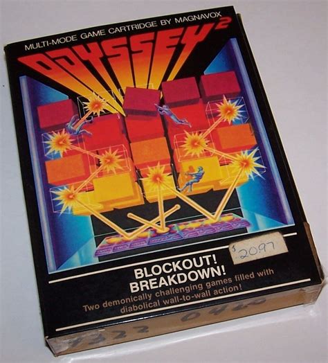 Vintage 1980 Odyssey 2 Blockout Breakdow Video Game In Box Magnavox