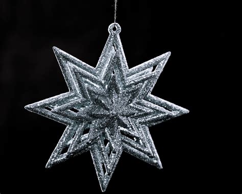 Photo Of Silver Hanging Star Free Christmas Images