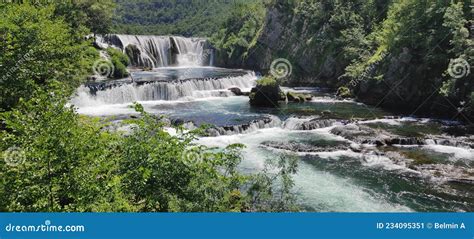 Beautiful Panoramic View Of The Una National Park And The Strbacki Buk