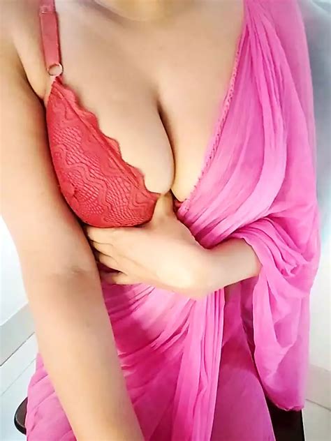 sexy bhabhi teasing in pink saree xhamster