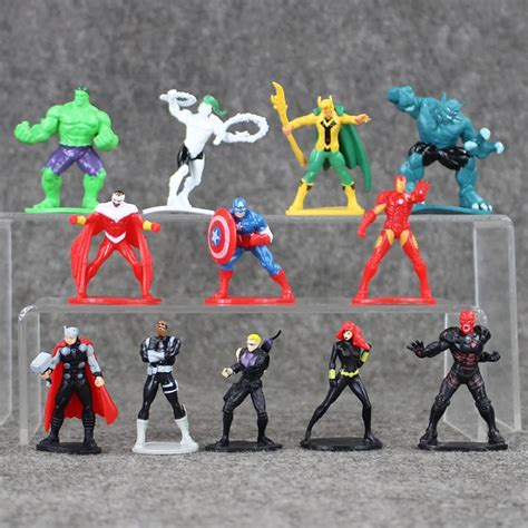 12pcsset 65cm Super Hero The Avengers Pvc Action Mini Figure Set Toys