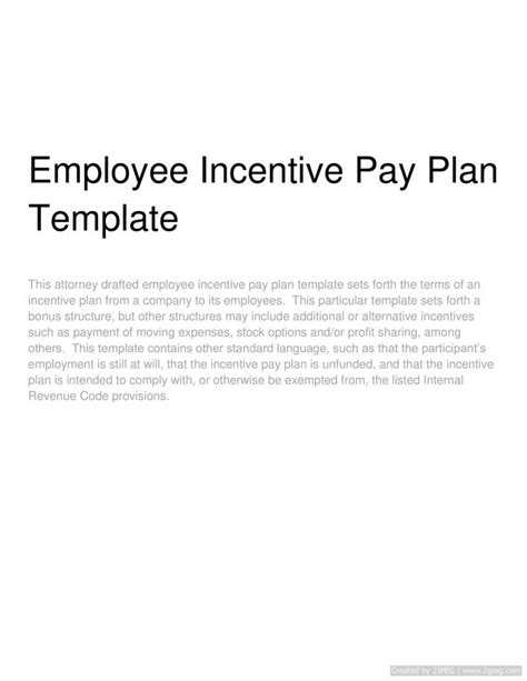 Get Our Sample Of Employee Bonus Plan Template For Free Incentives