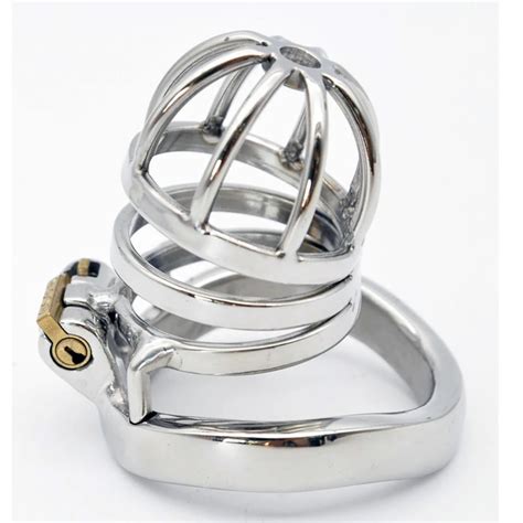Buy Stainless Steel Cock Cage Male Chastity Device Bird Cage Lock Chastity Cage