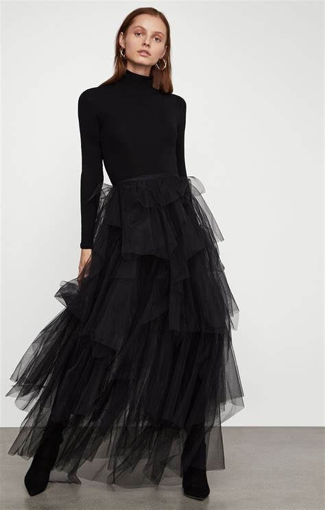 Camber Layered Tulle Maxi Skirt Black Tulle Skirt Outfit