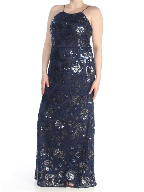 Adrianna Papell - ADRIANNA PAPELL Womens Navy Sequined ...