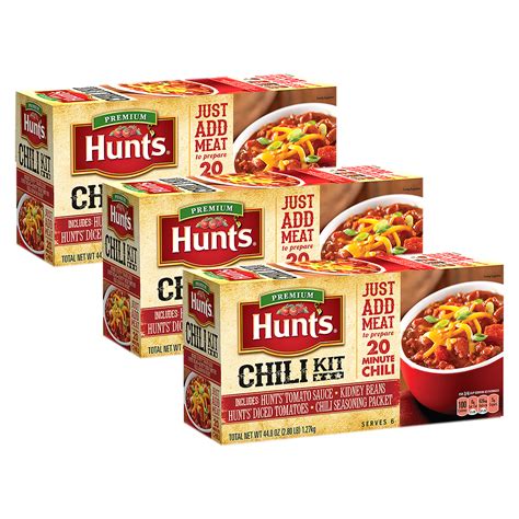 (3 Pack) Hunt's Chili Kit, 44.8 oz - Walmart.com