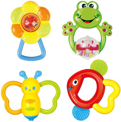 Calla Colorful Baby Rattles Teethers Shaker Grab And Spin Rattles Set