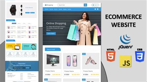 Complete Responsive E Commerce Website Design Html Css Js Step By Step Youtube