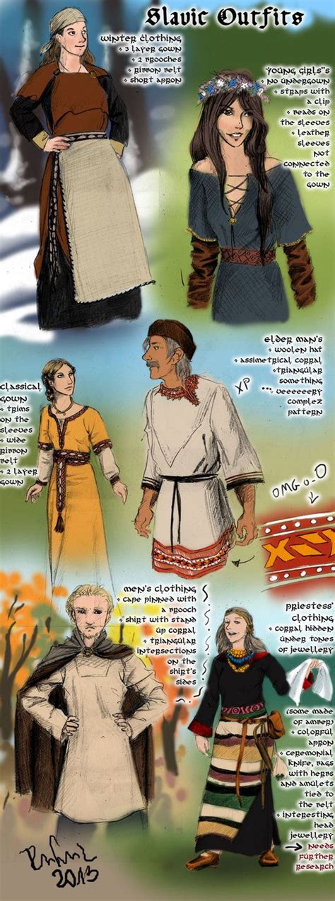 Sketch Dump - Slavic Clothing by *Rufciu on deviantART | Slavic clothing, Clothes, Aged clothing