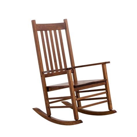 Bplusz Natural Oak Wood Outdoor Rocking Chair Porch Contoured Seat