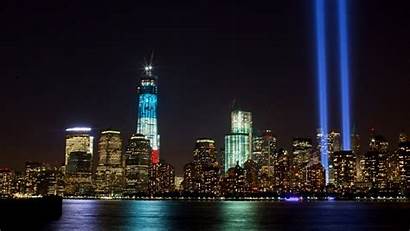 Lights Memorial York 911 Trade Tribute Rascacielos