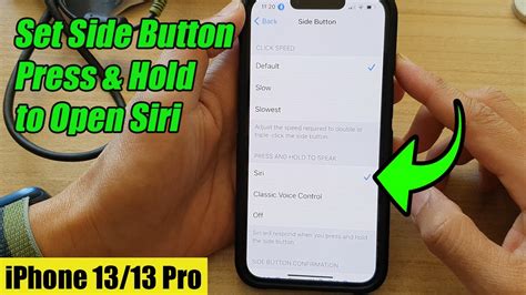 Iphone 1313 Pro How To Set Side Button Press And Hold To Open Siri
