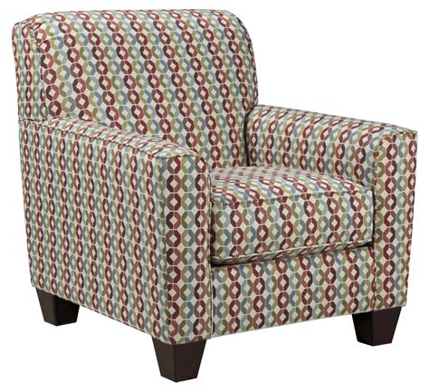 Hannin Accents Multi Accent Chair In Colorful Octagonal Fabric By