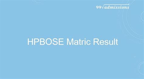 The himachal board 10th result was declared via a press conference. HPBOSE SOS Matric Result 2021: HP Class 10th Result- Check ...
