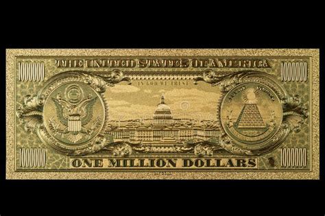 Billet De Banque Américain $ D'or De Souvenir 1 Million De Dollars