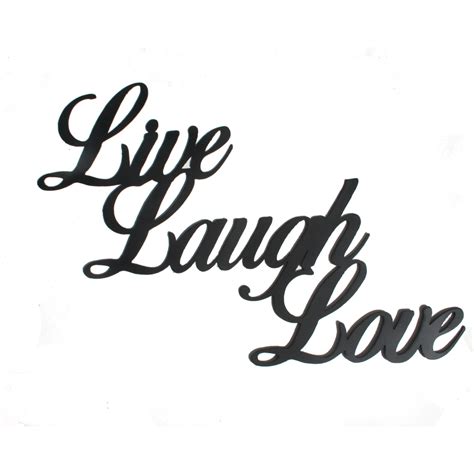 Live Laugh Love Metal Wall Sign Home Decor