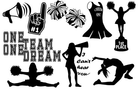 Cheerleader Silhouettes Ai Eps Png By Me And Ameliè Thehungryjpeg