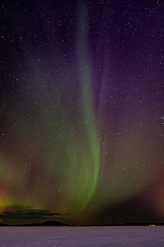 Aurora Borealis Northern Lights Polar Lights At Inari Lake Finland