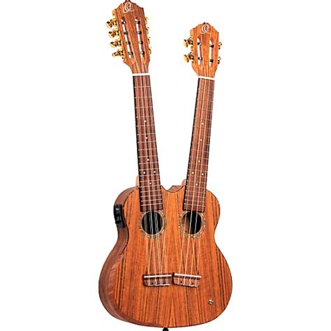 Ortega Hydra Double Neck 4 String And 8 String Tenor Acoustic Electric Ukulele Guitar Center