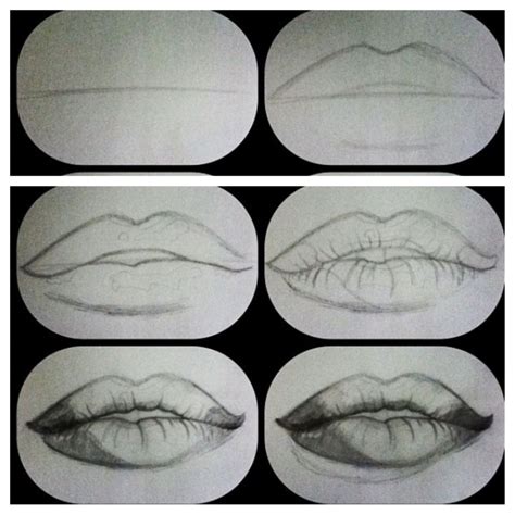 Ideas Of Draw Lips Step By Step Images About Mouth On Pinterest