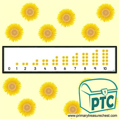 Sunflower Number Shapes Banner Maths Early Years Resources Primary