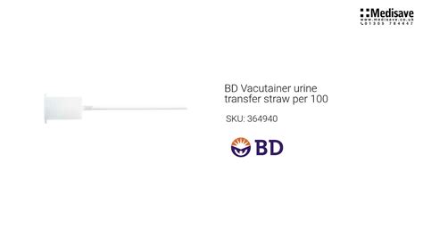 BD Vacutainer Urine Transfer Straw Per 100 364940 YouTube