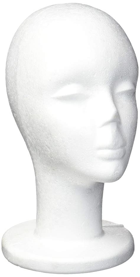 Female White Deflection Head Polystyrene Styrofoam Foam Head Model