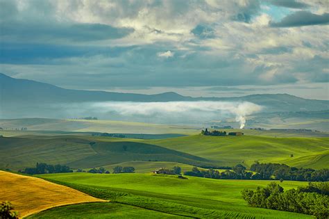 Photos Tuscany Italy Nature Sky Hill Meadow Fields Landscape