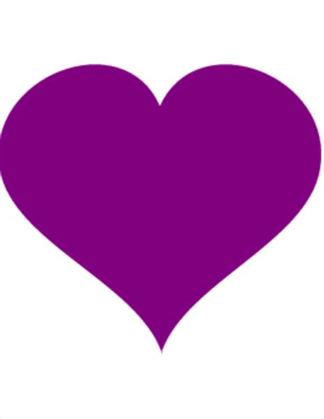 Purple Heart Shape Clipart Best