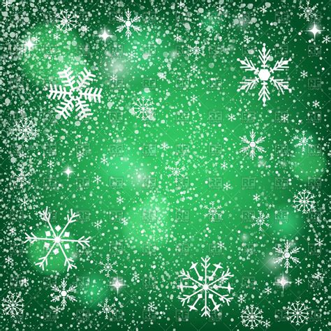 Vector Image Of Abstract Green Christmas Background Snowy Pattern With