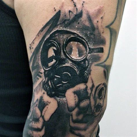 100 Gas Mask Tattoo Designs For Men Breath Of Fresh Ideas Mask