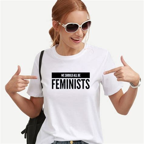 We Should All Be Feminists Women Tshirt Tees Ladies Feminism Slogan
