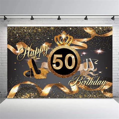 Happy 50th Birthday Backdrop