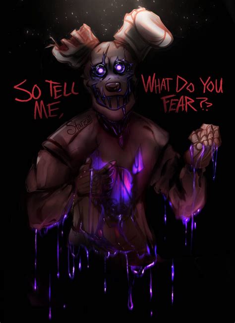 So Tell Me What Do You Fear Springtrap Fanart By Starzallanimations