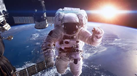 Astronaut Wallpaper 4k Earth Sun Space Suit Space Station Space 2485