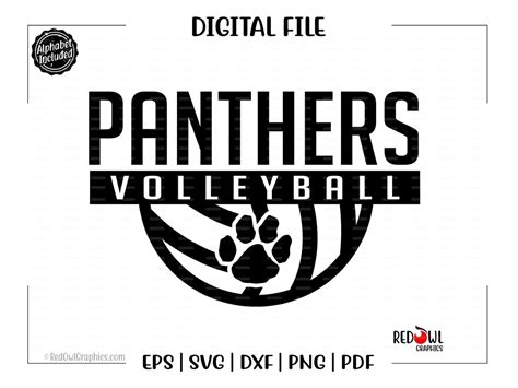 Volleyball Svg Panther Volleyball Svg Panther Panthers Volleyball