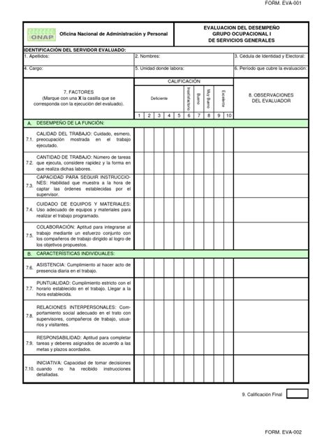 Formato Evaluacion De Personal Images And Photos Finder