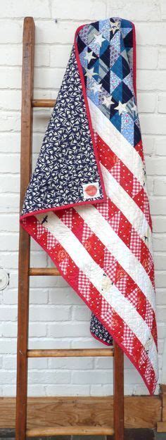 Colonial American Flag Quilt Using Half Square Triangles With Free