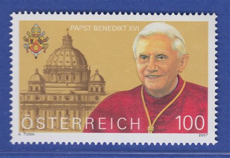 Auszüge aus den wichtigsten schriften des pontifikats von papst benedikt xvi. Österreich 2007 Sondermarke 80. Geburtstag Papst Benedikt ...