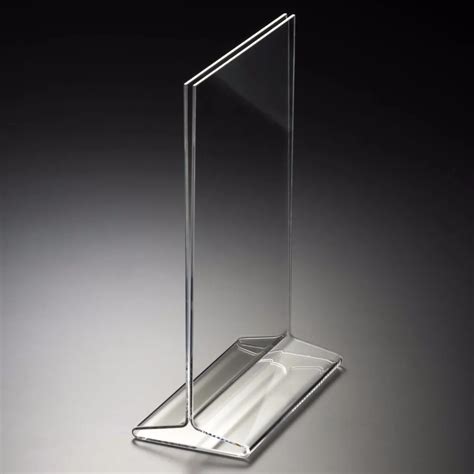 T Shaped Manufacture Acrylic Insert Sign Holder Table Top Menu Display