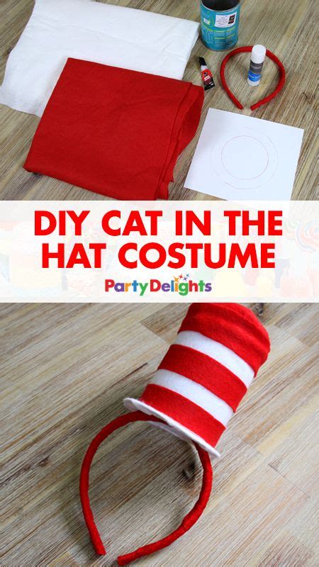 Try This Diy Cat In The Hat Costume At Home Dr Seuss Diy Costumes