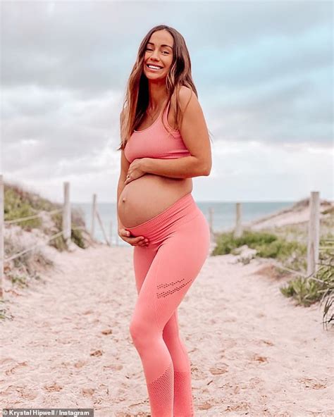 Krystal Forscutt Flaunts Her Growing Baby Bump In A Crop Top Daily