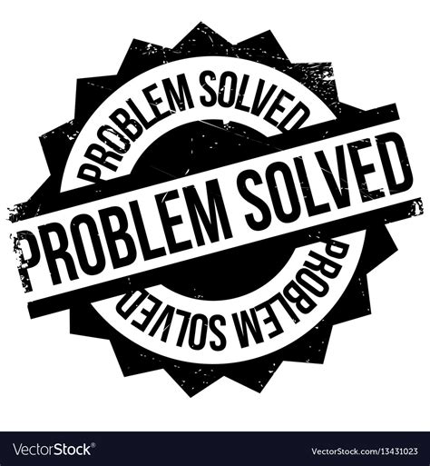 Problem Solved Rubber Stamp Royalty Free Vector Image