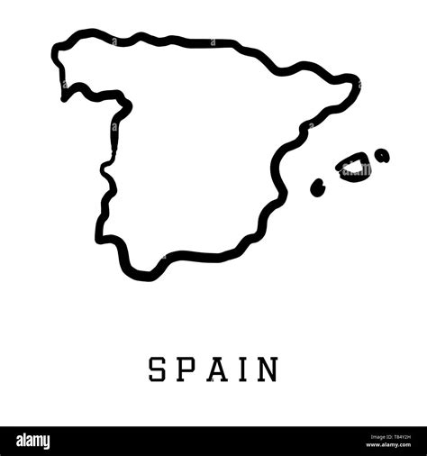 España Mapa Contorno Buen País Mapa De Forma Vectorial Imagen Vector
